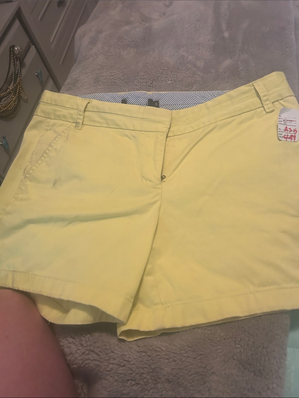 Women’s Yellow Chino Shorts